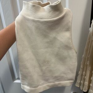 Ribbed turtleneck tank